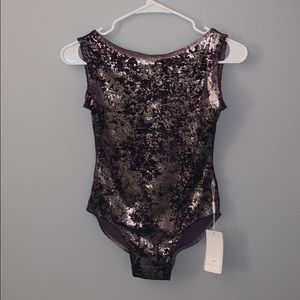 NWT Class In Distressed Velvet Leotard